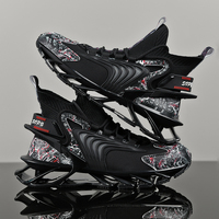 Chaussures de sport respirantes en maille technique pour hommes, semelle creuse, absorption des chocs, chaussures de course athlétiques