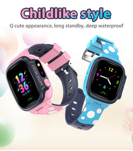 Reloj inteligente para niños, pantalla táctil LCD cuadrada, resistente al agua, banda de silicona azul, rastreador de actividad de 36-40mm para niños - Product Image 3
