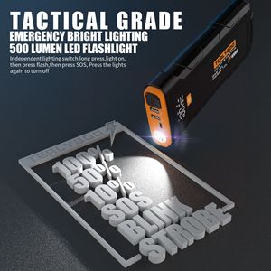 4 1 Portable 2000A Jump Starter Car <strong>Battery</strong> <strong>Booster</strong> Power Bank Charger Lithium <strong>Battery</strong> Pack Tire Air Pump Emergency Lighting - Product Image 3