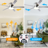 C055 Ventilador de techo de alta calidad de 48/52/56 PULGADAS con luz VENTILADOR FLY AGOTADO DC APP CONTROL