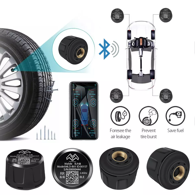 Real-time Wireless Car External Universal TPMS Tire Pressure Monitoring System