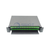 Panneau de brassage optique 48 ports 2U ODF à montage en rack coulissant, 48 ports SC/APC Simplex