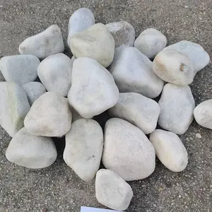 Chinese Maker Decorative Polished Black Outdoor Pebbles Snow White Pebbles Stone Natural For Gardens