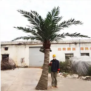 Levensgrote Grote Kofferbak Realistische Outdoor Faux Groene Kunstmatige Palmboom Voor Beach Decor