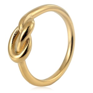 yunnique Men's Gold Bowknot <b>Titanium</b> Steel <b>Ring</b> Geometric Design Fashion Jewelry Gift - Product Image 1