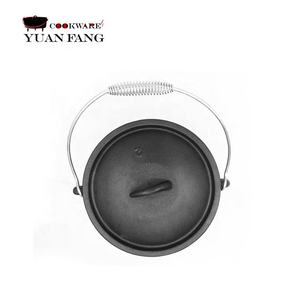 Olla <span class=keywords><strong>grande</strong></span> <span class=keywords><strong>de</strong></span> <span class=keywords><strong>hierro</strong></span> fundido para acampada, utensilio <span class=keywords><strong>de</strong></span> cocina <span class=keywords><strong>de</strong></span> alta calidad, color negro, 11/14/24/26/30/32CM - Product Image 2