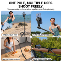 Tongsis Ulanzi TT88 4 in 1, Tripod Ponsel, dan Holder Ponsel Magnetik untuk Vlog dan Siaran Langsung