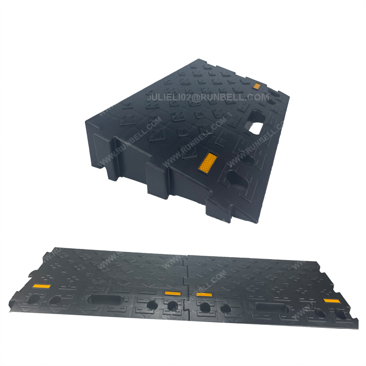 4 дюйма блокируя портативный подъездной дорожки пластиковый резиновый порог для панцирного плетения рампы