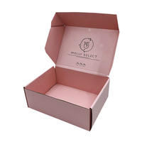 Boîte postale ondulée avec logo personnalisé de commerce électronique avec logo de timbre doré livraison gratuite emballage en carton de papier pour chaussettes type de dossier