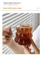 Fabricant de tasses à café en verre à haute teneur en borosilicate résistant à la chaleur en forme de raisin 350ml personnalisées