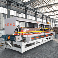 Machine de meulage automatique à 14 têtes motorisée Hongyi, polisseuse de chanfrein pour dalle de granit, marbre, pierre, 43KW 380V