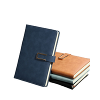 Carnet à spirales en cuir de luxe A5 personnalisé avec logo de fournisseur pour le bureau et l'école, 100 feuilles, cadeau