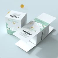 Boîte d'emballage personnalisée en papier coton doux et épais pour serviettes hygiéniques et couches pour femmes