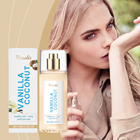 Spray corporel Roxelis à la vanille et à la noix de coco, parfum longue durée, exsudant un charme unique, frais et romantique, parfum portable, vente en gros OEM