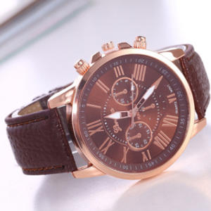 GENEVA Geneva Nouvelle <span class=keywords><strong>montre</strong></span> pour <span class=keywords><strong>femme</strong></span> de loisirs et de mode, à trois cadrans factices, bracelet en cuir double couche, <span class=keywords><strong>montre</strong></span> à quartz pour <span class=keywords><strong>femme</strong></span> - Product Image 4