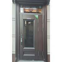 Porte de sécurité en acier avec seuil en acier inoxydable, design antirouille pour entrée principale d'appartement, porte résidentielle