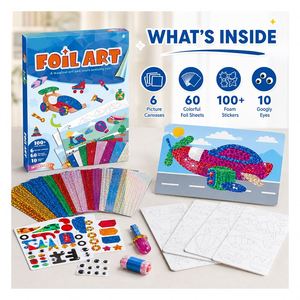 Kit de Transferencia de Láminas DIY de Animales de Safari, Pegatinas Coloridas de EVA, Juego de Manualidades Educativas Preescolares, Regalo Festivo para Niños Pequeños - Product Image 4