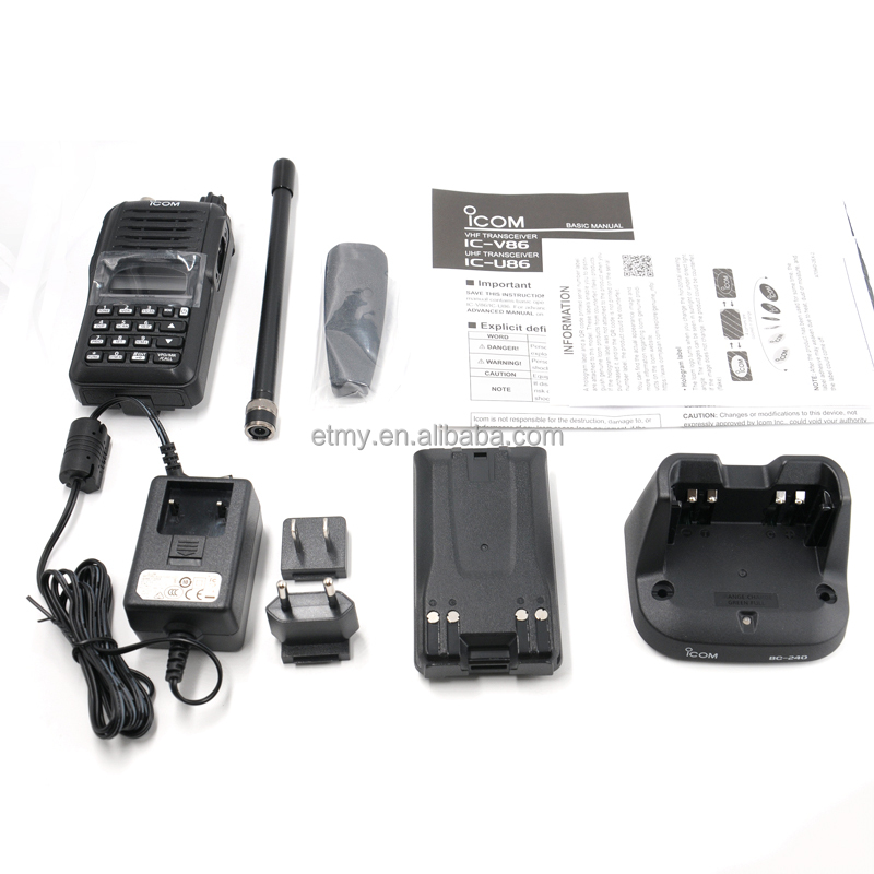 ICOM IC-P7 トランシーバーセット BC-164 ICOM IC-V86 144mhz VHF 7W High Power Walkie Talkie 206 Channels