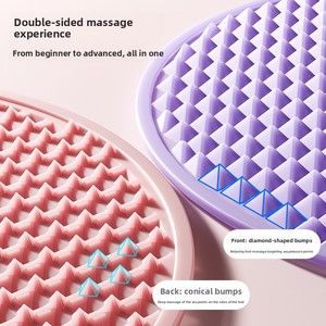 Tapis d'acupression en silicone épaissi pour massage des pieds, pression sur les orteils, doux, antidérapant, diamètre 45 cm, ultra-lent, directement de l'usine - Product Image 4