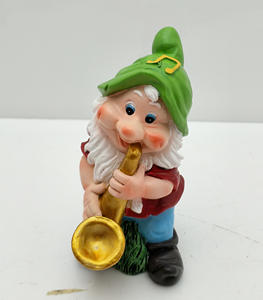 <span class=keywords><strong>Mini</strong></span> Statue de Jardin en Résine, Gnome Musical, Petite Taille, Décoration Extérieure pour Jardin, Vente en Gros - Product Image 4