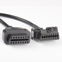 0,5 M OBD2 Obdii 16 Pin 16 Core Cable de conversión de uno a dos con deflector