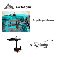 Kayak motorisé à pédales, propulsion par hélice, moteur hybride sans balais, 55lbs/65lbs, commande manuelle, dérive sur les lacs et les rivières