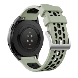 Bracelet de montre en silicone bicolore Win-Win pour <span class=keywords><strong>Huawei</strong></span> Watch GT2e, bracelet de sport perforé de remplacement - Product Image 6