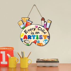 Letrero Decorativo de Pared para Estudio de Arte Creativo del Proveedor: "Cada Niño Es un Artista", Decoración Perfecta para Aulas y Talleres de Arte - Product Image 1