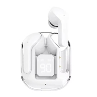 Écouteurs sans fil transparents Air31 TWS avec indicateur de batterie numérique, étanches, à réduction de bruit pour le sport et les téléphones mobiles