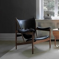 Fauteuil Master Chief de style italien d'occasion, en bois massif, rétro, rembourré en éponge, canapé pour salon, balcon, personnalisable, sans assemblage