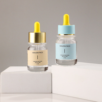 Flacon compte-gouttes en verre transparent à paroi épaisse de 30 ml pour sérum facial, huile essentielle, emballage cosmétique pour soins de la peau