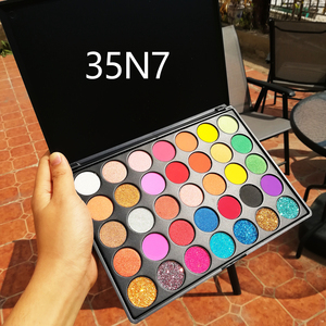 Nhãn Hiệu Riêng 35 Colors Glitter Eyeshadow Palette Sắc Tố Cao Vegan Mỹ Phẩm OEM - Product Image 3