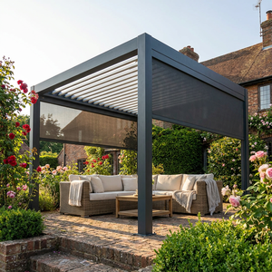 Pergola Familiale en Aluminium pour Maternité avec Moustiquaire Anti-Ouragan, Imperméable, Maille Fine 0,6 mm, Sécurité Extérieure pour Balcon, Résistante au Vent - Product Image 1
