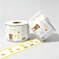 Emballage alimentaire pour animaux de compagnie personnalisé Jinyu, imprimé sur mesure, écologique, de qualité alimentaire, rouleau d'étiquettes personnalisées pour aliments et fournitures pour animaux de compagnie
