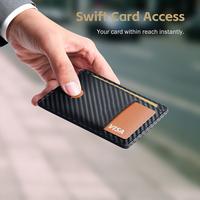 Dompet Kulit Imitasi Tipis Stylish Harga Terjangkau, Kantong Depan Pendek, Anti RFID, Bahan Nilon, Akses Kartu Kredit Mudah, Unisex