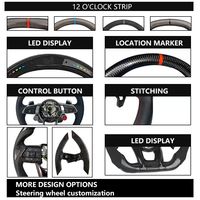 Volant sport en fibre de carbone véritable personnalisé pour Série 3 E87 E90 E91 E92 E93 2004-2013, compatible avec les palettes de changement de vitesse magnétiques