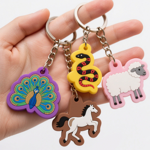 Hot Sale Custom 3D Soft PVC Keychain with Metal <b>Ring</b> for Anime Promotion Gifts - Product Image 5
