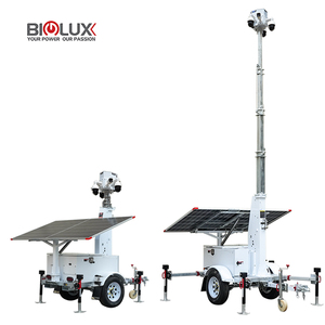 Remolque de Seguridad Móvil con Energía Solar, Sistema de Cámaras de Vigilancia <span class=keywords><strong>y</strong></span> Cámara PTZ 4K con Zoom de 30x, Torres de Vigilancia para Infraestructuras Clave - Product Image 1