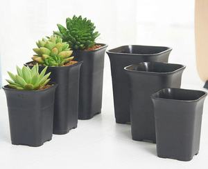 Pot de <span class=keywords><strong>fleurs</strong></span> carré en <span class=keywords><strong>plastique</strong></span> pour pépinière, 3 tailles, pour l'intérieur, le bureau, le chevet ou le sol, les plateaux de plantation de jardin extérieur - Product Image 2