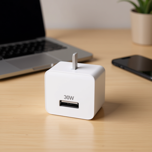 Cargador USB-C de 30W con Tecnología de Carga Súper Rápida PD para Teléfonos Móviles, Entrada de 100-240V, Material Ignífugo para PC, Protección Contra Sobrecorriente - Product Image 2