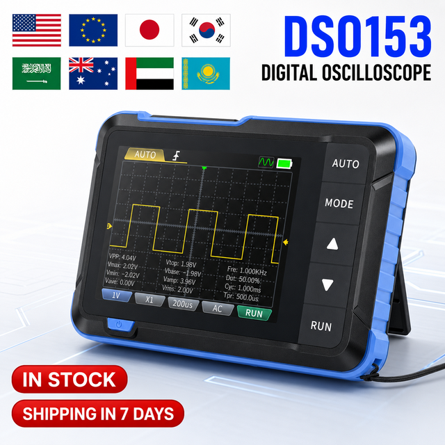DS0153 Hot Sale Digital Oscilloscope Portable 1kHz Handheld AC Testing Equipment with AUTO for Field Measurement