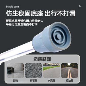 Béquilles en alliage d'aluminium réglables en hauteur, légères et durables, aides à la marche pour adultes - Product Image 4