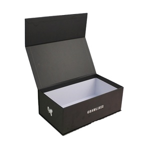 Custom Flip Top Magnetic <b>Lock</b> Rigid Gift <b>Box</b> <b>with</b> Ribbon & Insert for Luxury Lighter Corrugated Paper Packaging Shipping <b>Box</b> - Product Image 1