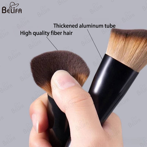 Nouvelle brosse de contour de forme ondulée de cheveux synthétiques végétaliens d'ombre stéréo biseautée adaptée aux débutants - Product Image 3