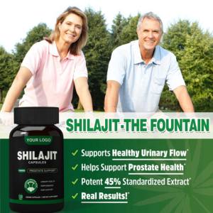 Suplemento de etiqueta privada Resina de Shilajit Cápsulas de extracto puro del Himalaya Cápsula de Naturel Shilajit - Product Image 5