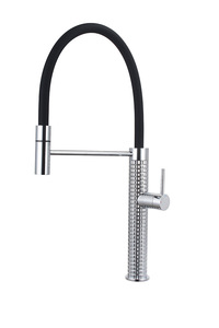 Rubinetto da <span class=keywords><strong>Cucina</strong></span> Moderno Europeo in Ottone con Maniglia Singola, <span class=keywords><strong>Miscelatore</strong></span> Girevole a 360 Gradi con Doccetta Estraibile, Valvola in Ceramica, per Uso Alberghiero - Product Image 5