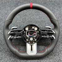 Volant de voiture en cuir pleine fleur dernier cri pour Mercedes Benz W204 W205 W213 W219 W222 A45 E63 Gle Gls Amg Gt C63 E63 S460 C260