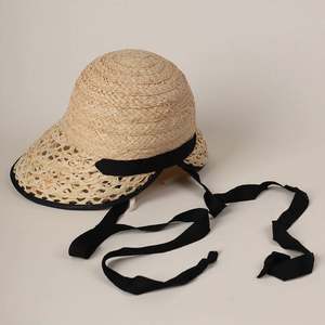 Nuevo Sombrero de Paja Rafia de Verano para Mujer, Estilo Lolita, con Visera Hueca y Cordones de Encaje, Ideal para Pesca y Viajes - Product Image 2
