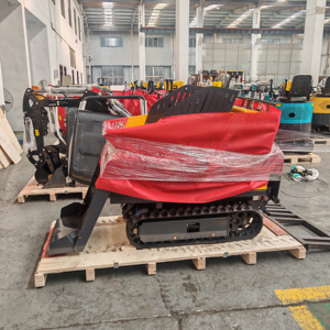 Mini-dumper hydraulique portable 500 kg sur chenilles en caoutchouc, camion-benne autochargeur pour usage domestique, Euro <span class=keywords><strong>5</strong></span> avec élévateur <span class=keywords><strong>et</strong></span> grue - Product Image 1