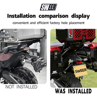 Support de boîte arrière adapté à la Honda XADV750. Accessoires pour moto Honda X ADV 750. Porte-bagages latéral en alliage